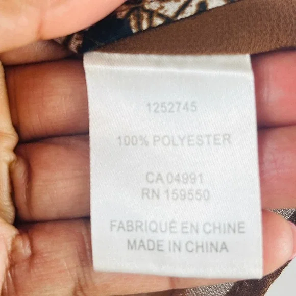 Maison D'Amelie Brown Sleeveless Floral Ruffle Top XS - Picture 5 of 6